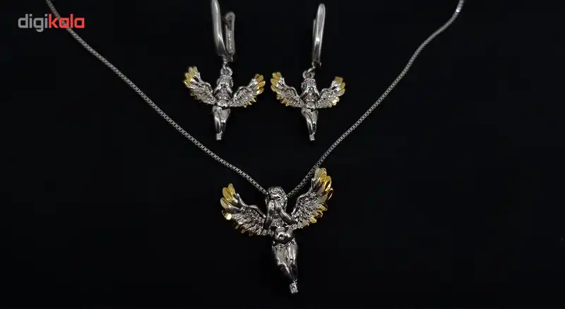 نیم ست نقره ایران شاپ طرح فرشته