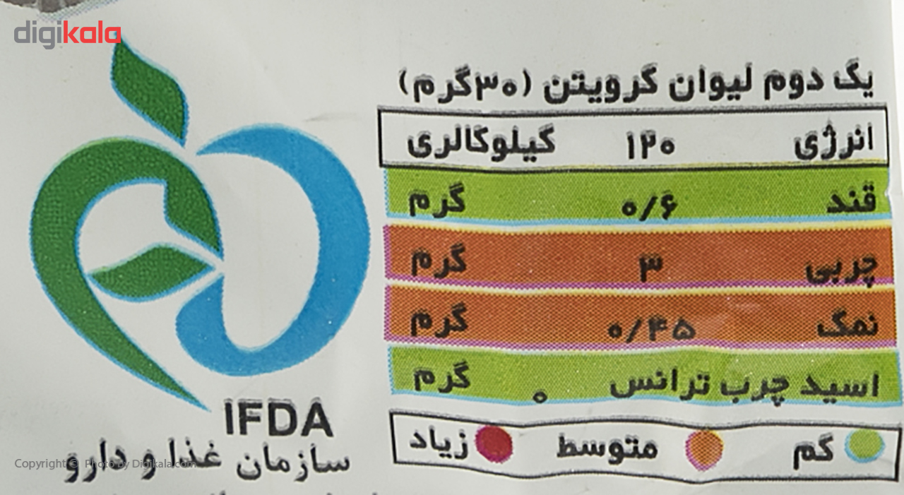 نان کروتین مزرعه ناب با طعم پیاز و جعفری مقدار 25 گرم