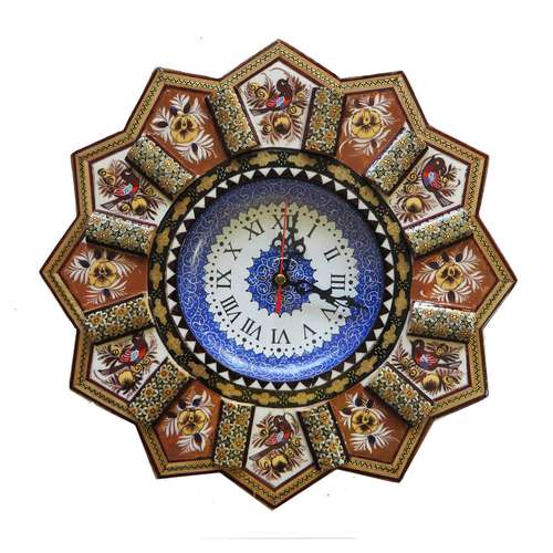 ساعت دیواری خاتم کاری مدل S015
