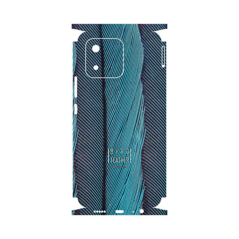 برچسب پوششی ماهوت مدل Turquoise feathers-FullSkin مناسب برای گوشی موبایل آنر X5