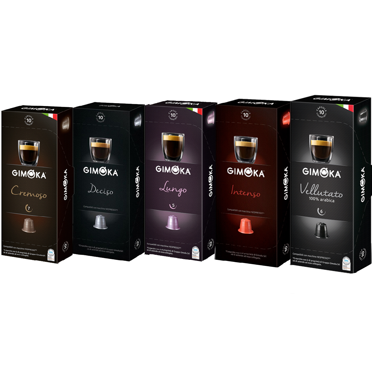 کپسول قهوه نسپرسو جیموکا Gimoka مجموعه 50 عددی