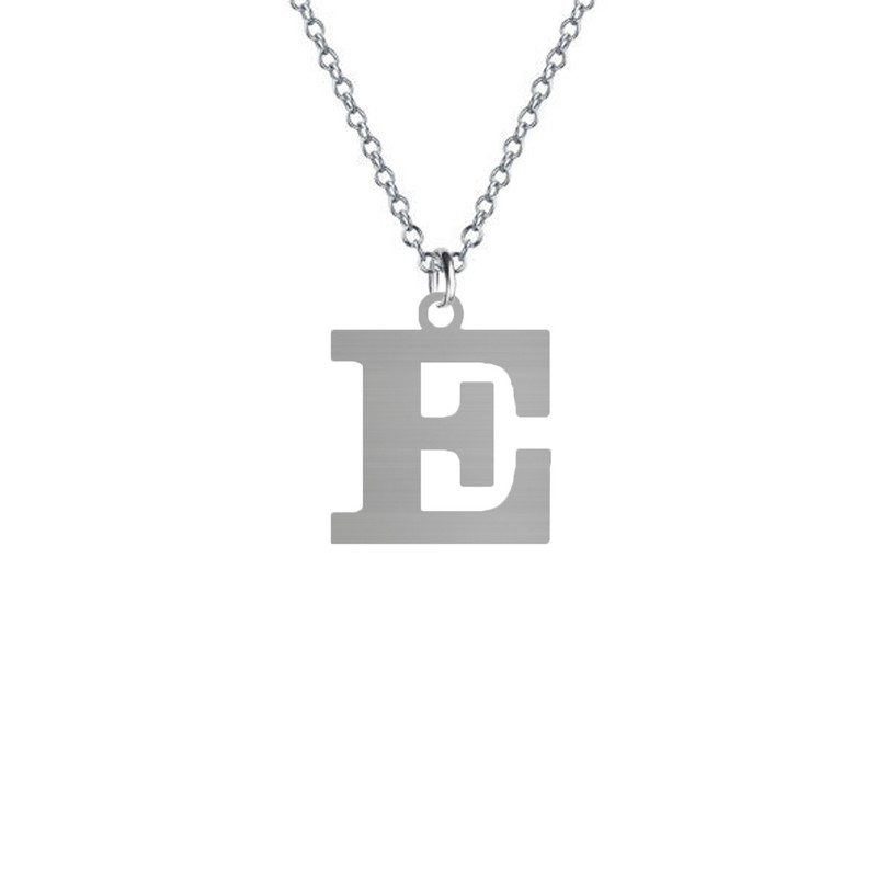 آویز گردنبند نقره  طرح E