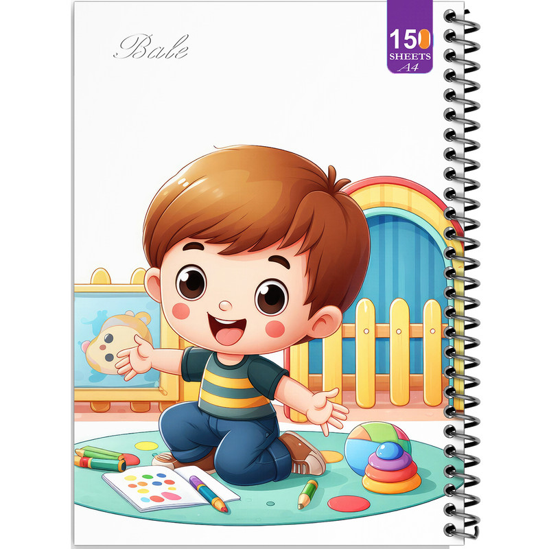 دفتر نقاشی 150 برگ انتشارات بله مدل رحلی طرح فانتزی پسر و اسباب بازی کد A4-P378