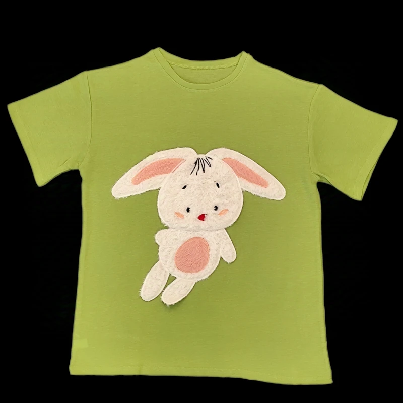 تی شرت آستین کوتاه زنانه مدل خرگوش عروسکی