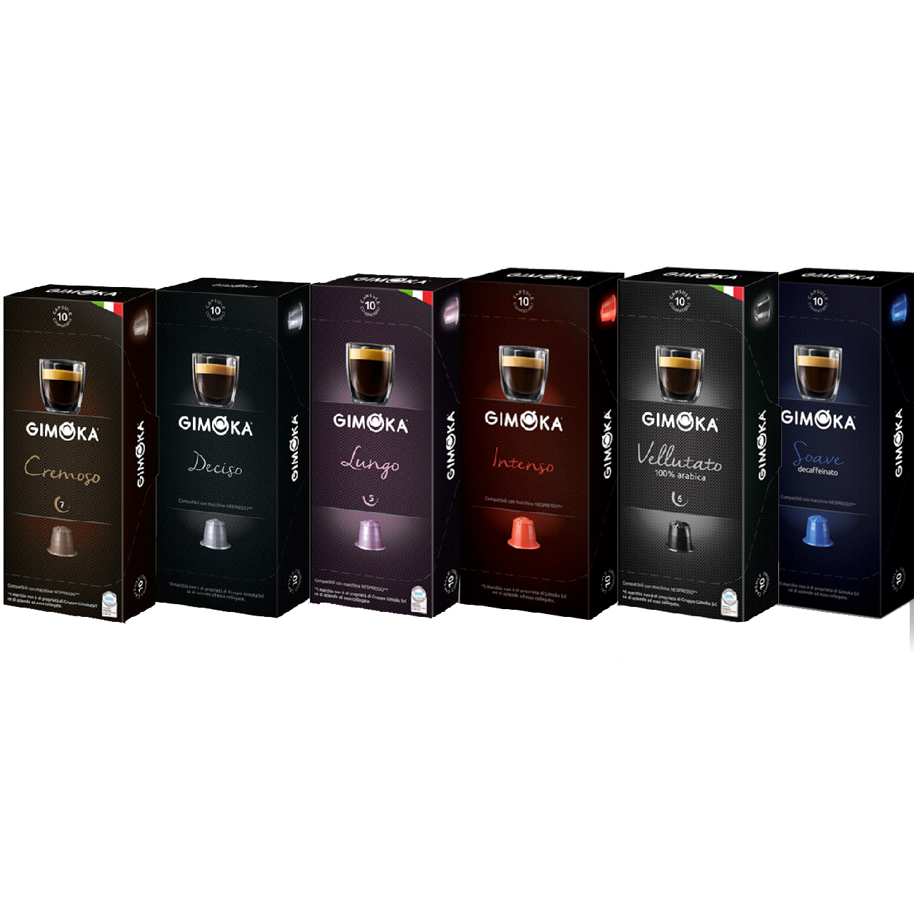 کپسول قهوه نسپرسو جیموکا Gimoka مجموعه 60 عددی