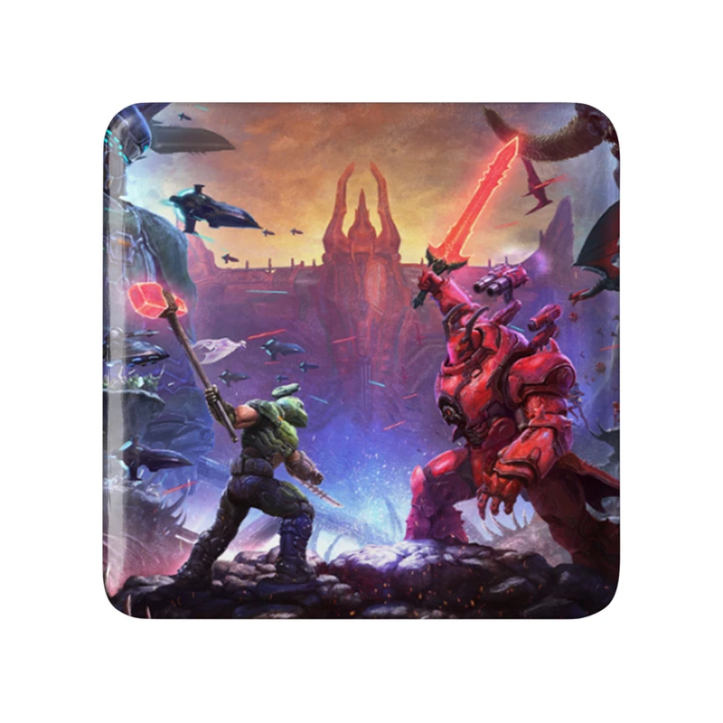 پیکسل خندالو طرح بازی رستاخیز (Doom) مدل مربعی کد 31387