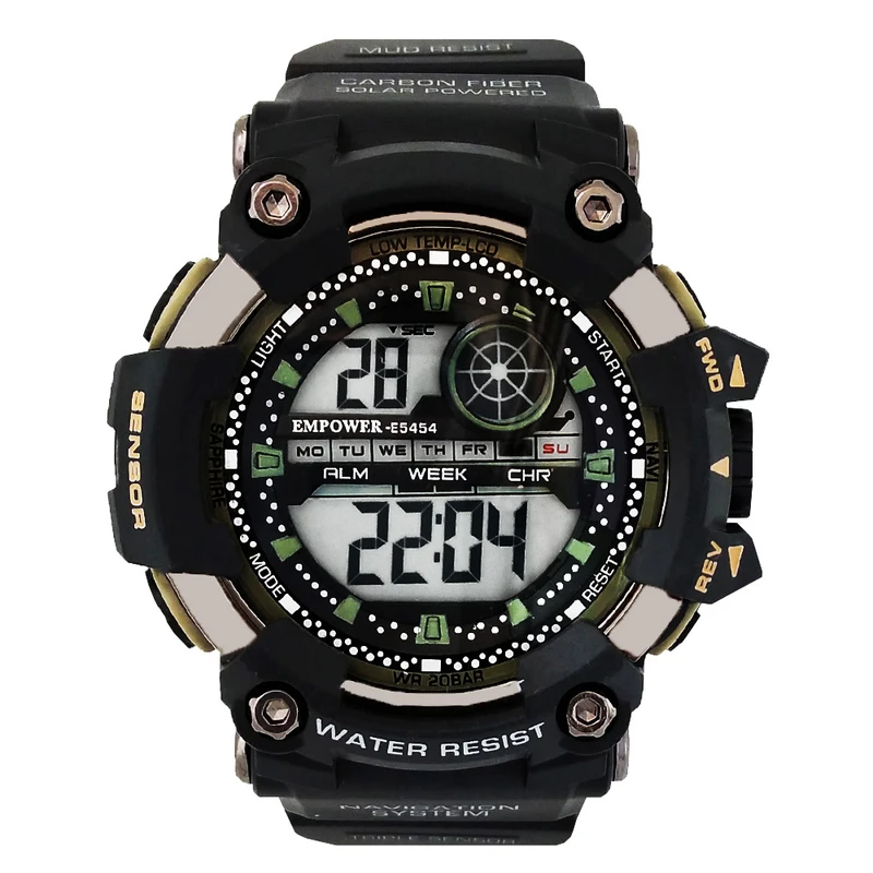ساعت مچی دیجیتال مردانه امپاور مدل اسپرت ضدآب استخری چراغدار SPORT کد 64