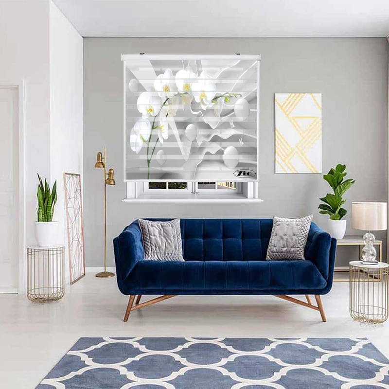 پرده زبرا زیو کد 3D1493 سایز 150x200 سانتی متر