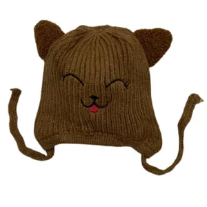 کلاه بافتنی بچگانه مدل گربه موزیکال کد 1007