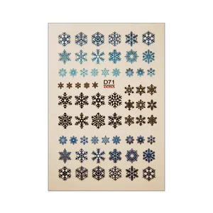 برچسب لنز ناخن مدل برف کد D71
