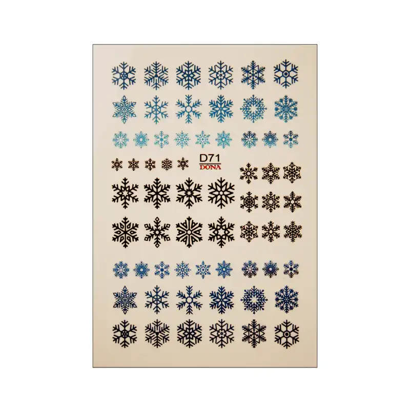 برچسب لنز ناخن مدل برف کد D71