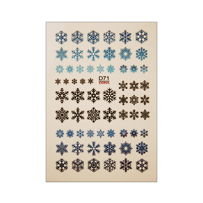 برچسب لنز ناخن مدل برف کد D71