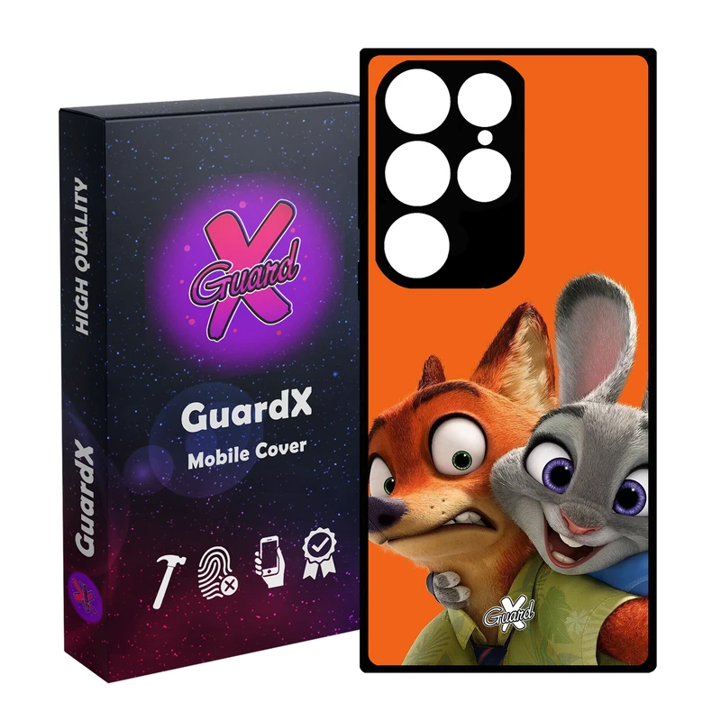 کاور گارد ایکس طرح Zootopia مدل Glass10047 مناسب برای گوشی موبایل سامسونگ Galaxy S24 Ultra