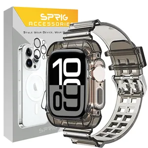 Sprig Clear Shock Band For Apple Watch Series 10 42mm Aluminum