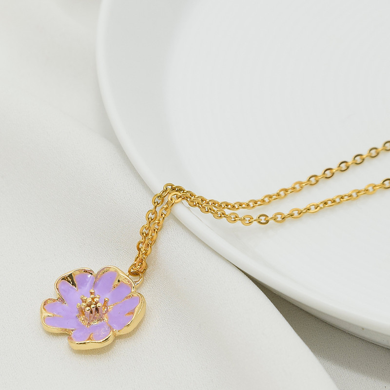 گردنبند زنانه دلنار گالری مدل شکوفه