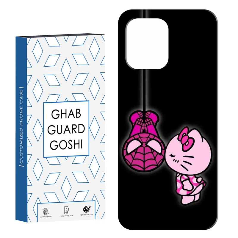 کاور قاب گارد گوشی طرح کیتی و مرد عنکبوتی کد Dimo-896 مناسب برای گوشی موبایل شیائومی Redmi 12