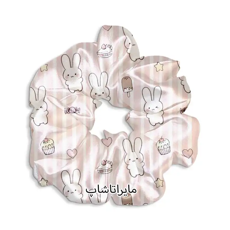 کش مو زنانه مدل اسکرانچی طرح خرگوش کیوت کد SCH0172