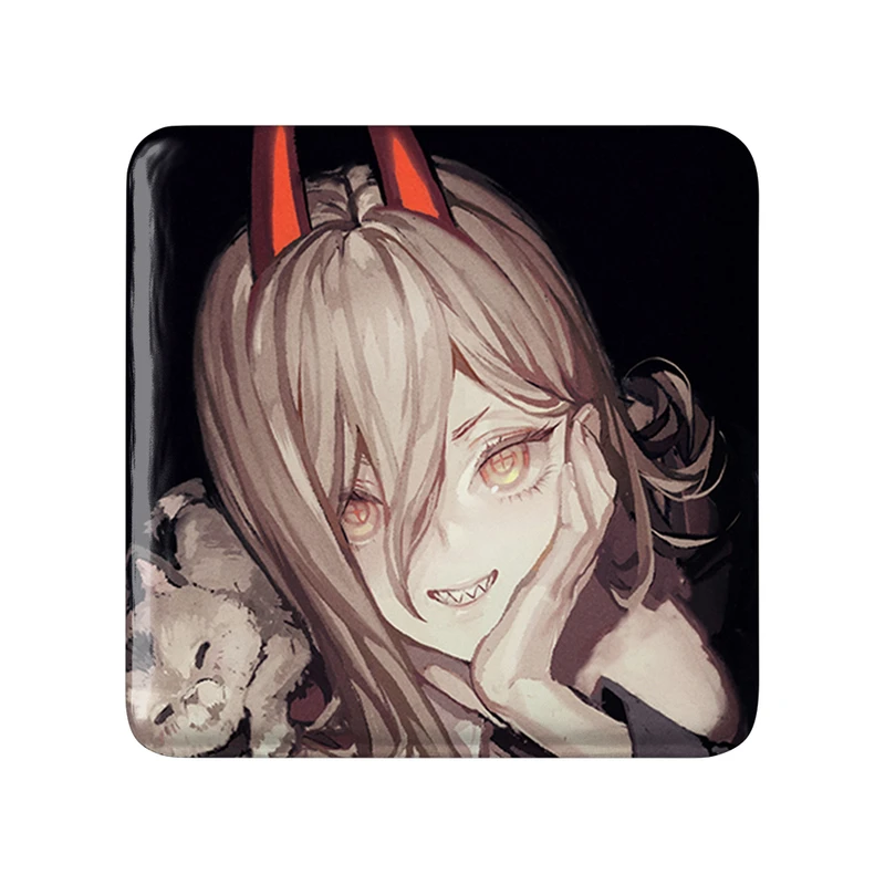 مگنت خندالو طرح ماکیما انیمه مرد اره ای Chainsaw Man مدل مربعی کد 23193