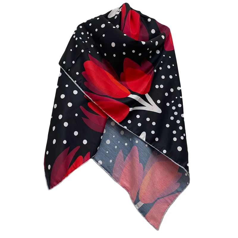 روسری زنانه مدل نخی کجراه پاییزه دست دوز کد 1531