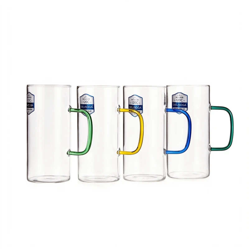 لیوان دلی سوگا مدل HOT and COLD استوانه ای بلند کد 480ML بسته 4 عددی
