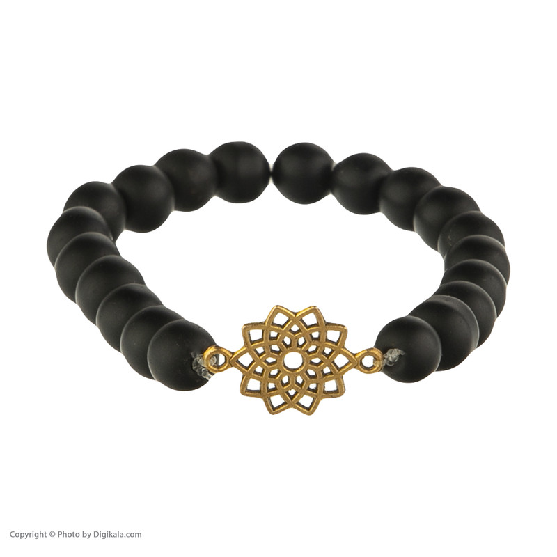 دستبند مردانه مدل مهره ای اونیکس کد008