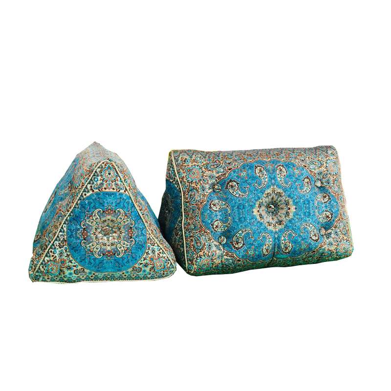 پشتی ترمه مدل درباری بسته 2 عددی