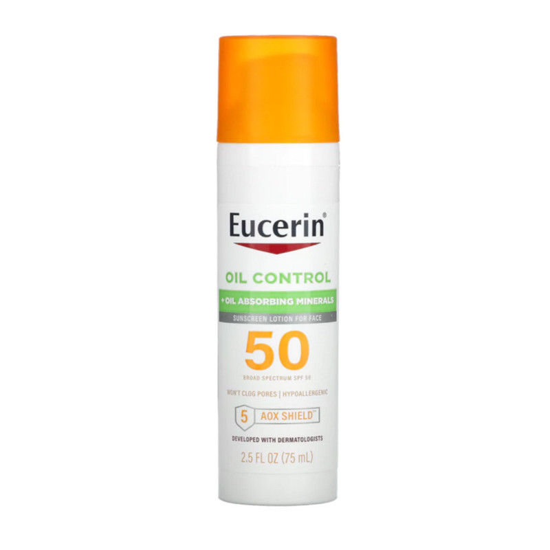 لوسیون ضد آفتاب بدون رنگ اوسرین SPF 50 مدل oil_control ‌مناسب پوست‌های چرب حجم 75 میلی‌لیتر