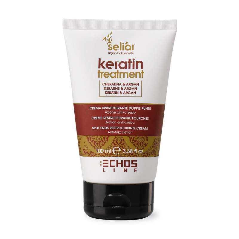 کرم ترمیم کننده مو اچ اس لاین مدل Echos keratin treatment حجم 100 میلی لیتر