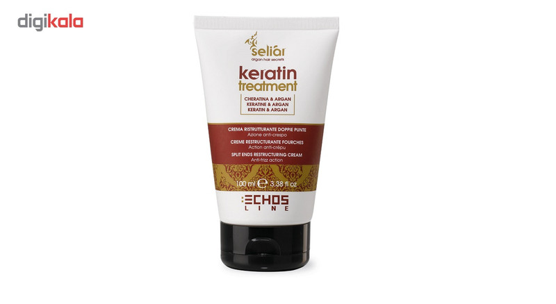 کرم ترمیم کننده مو اچ اس لاین مدل Echos keratin treatment حجم 100 میلی لیتر