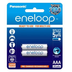 نقد و بررسی باتری نیم قلمی قابل شارژ پاناسونیک مدل eneloop بسته 2 عددی توسط خریداران