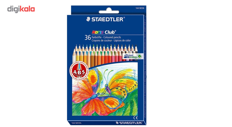 مداد رنگی 36 رنگ استدلر مدل مقوایی