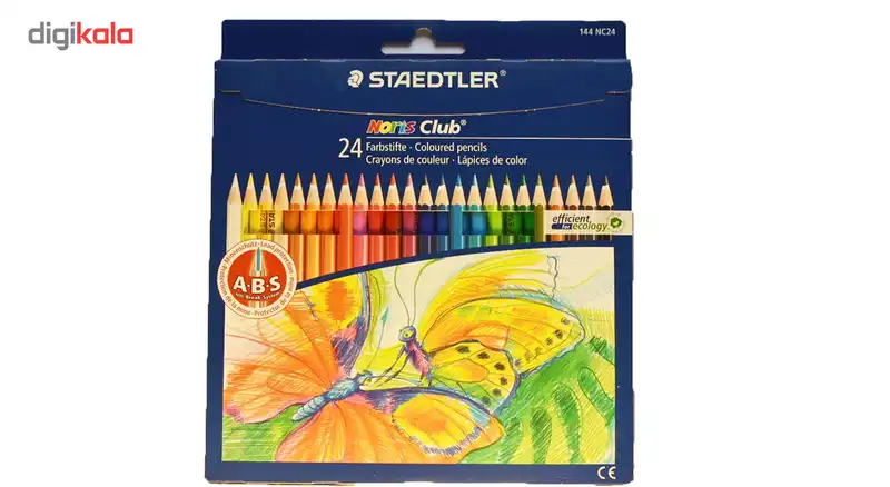 مداد رنگی 24 تایی استدلر مدل مقوایی