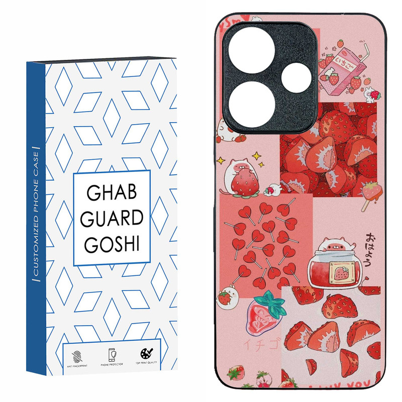کاور قاب گارد گوشی طرح توت فرنگی کد TPU-275 مناسب برای گوشی موبایل شیائومی  REDMI 13  