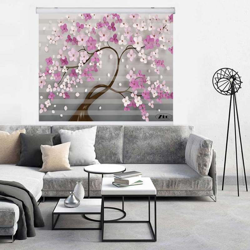 پرده زبرا زیو کد 3D1349 سایز 150x150 سانتی متر