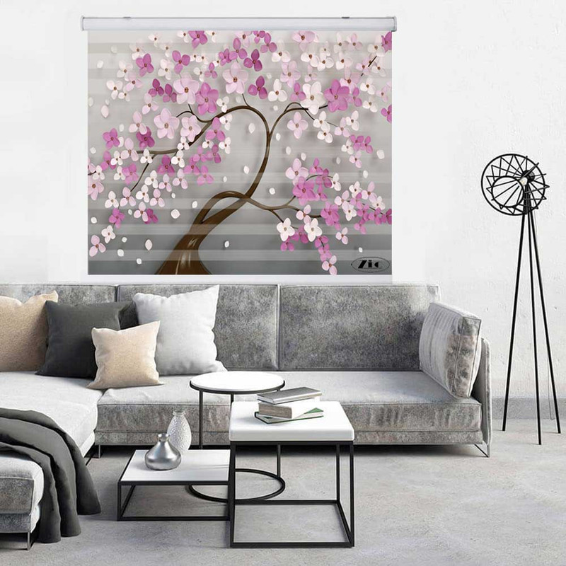 پرده زبرا زیو کد 3D1349 سایز 150x150 سانتی متر