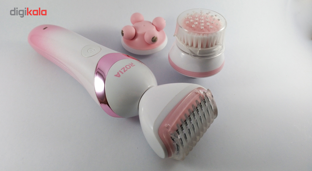 ست ماشین اصلاح بدن ماساژور و برس پاکسازی صورت روزیا مدل HB6008