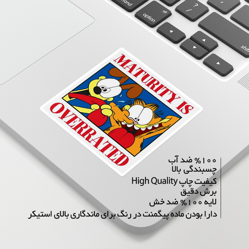 استیکر لپ تاپ ماسا دیزاین طرح گربه مدل STKO3