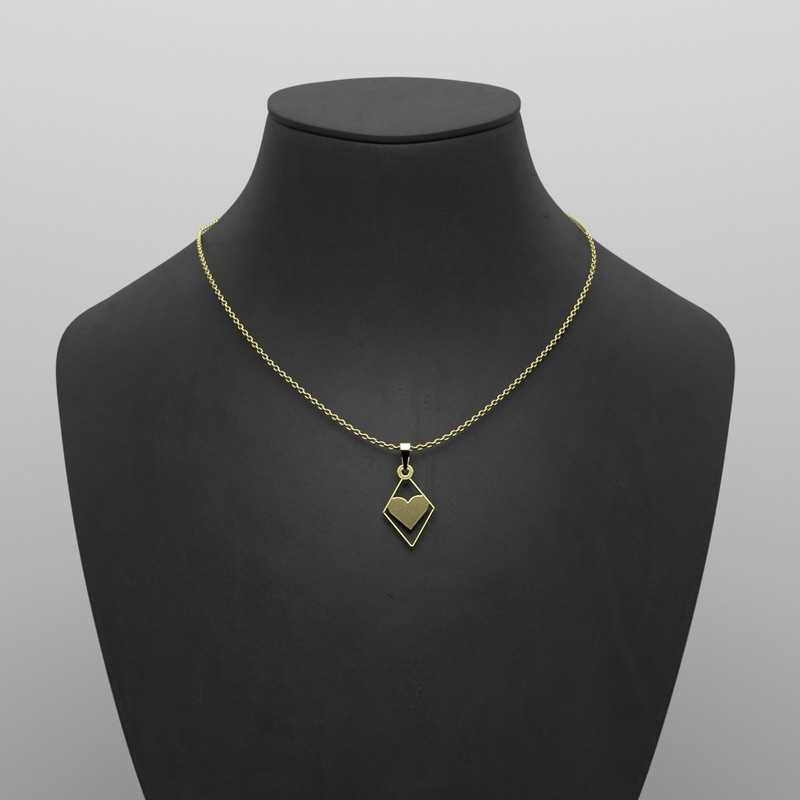 گردنبند طلا 18 عیار زنانه مدوپد مدل قلب کد S2-1-1186