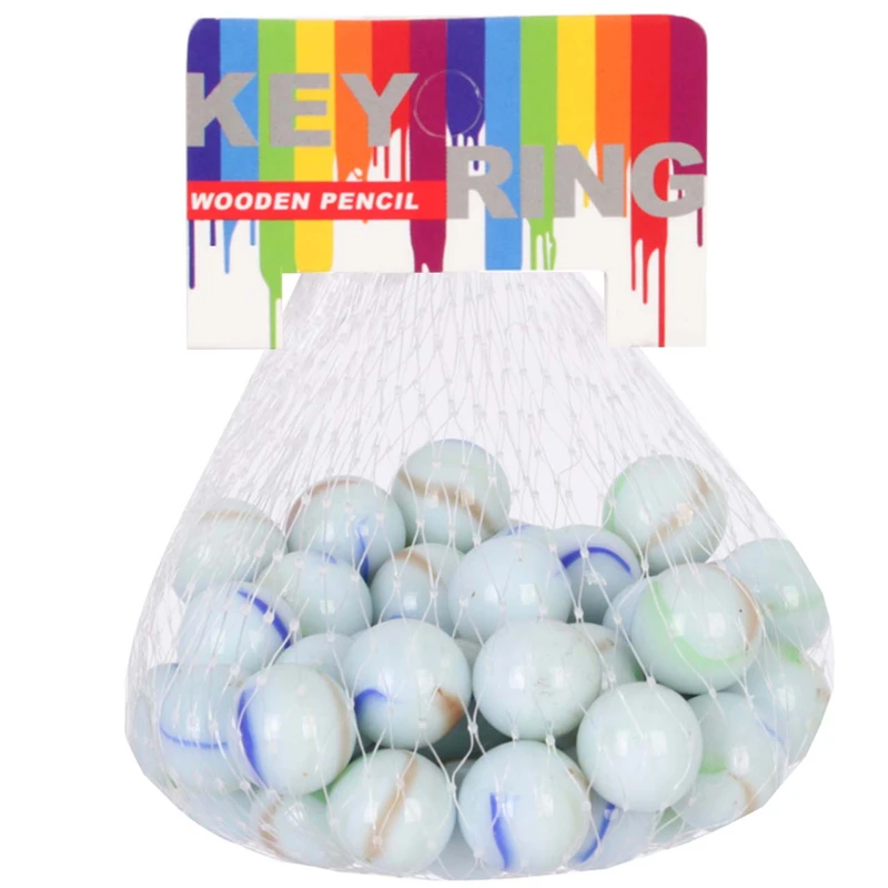 تیله شیشه ای مداد چوبی مدل Whiteبسته 50 عددی