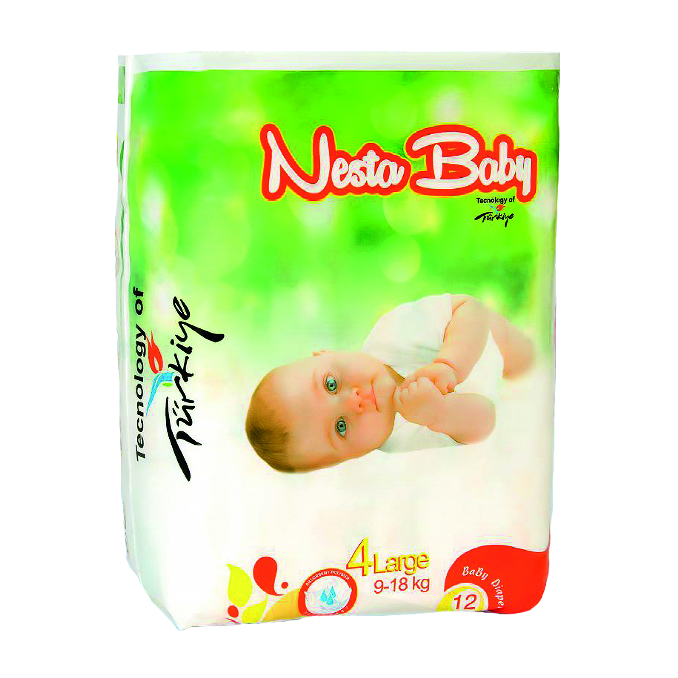 پوشک نستابیبی مدل Large سایز 4 بسته 12 عددی پوشک نستابیبی مدل Large سایز 4 بسته 12 عددی