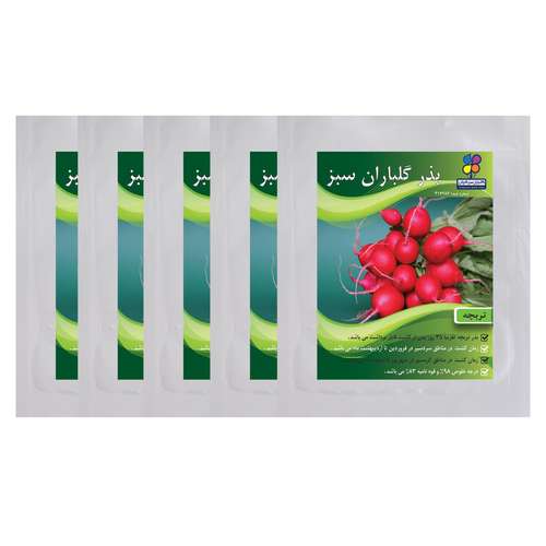 بذر تربچه شرکت گلباران سبز گیلان مجموعه پنج عددی