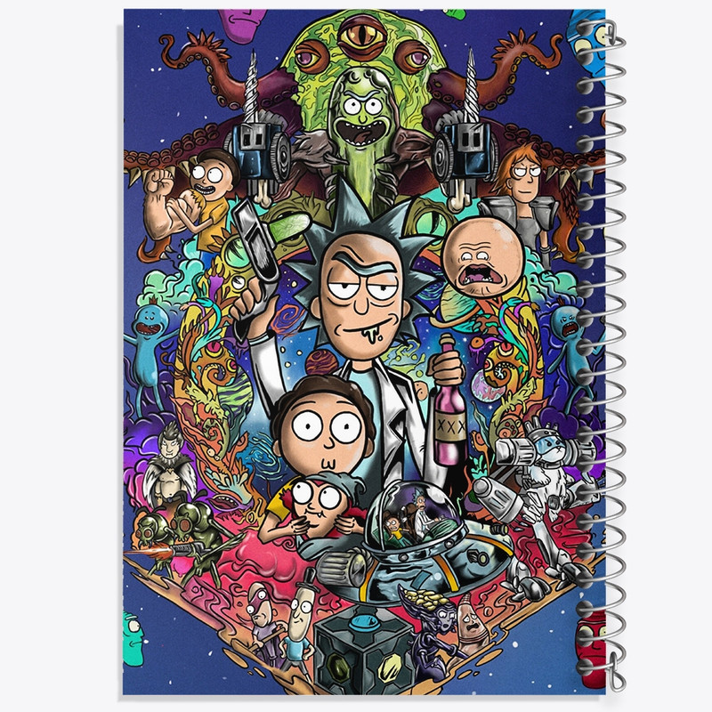 دفتر مشق 50 برگ خندالو طرح ریک و مورتی (Rick and Morty) کد F537