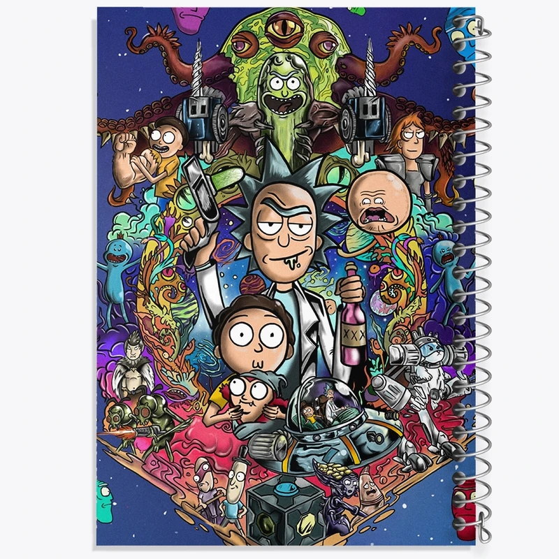 دفتر نت موسیقی 50 برگ خندالو مدل ریک و مورتی (Rick and Morty) کد F537