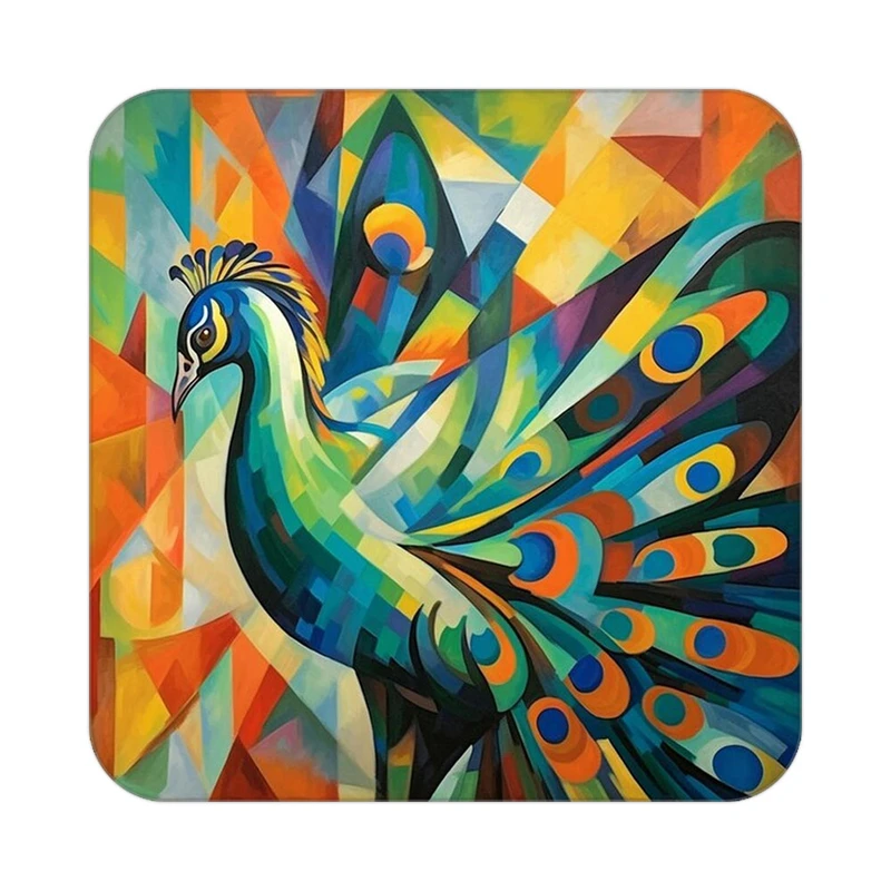 زیر لیوانی کاکتی طرح حیوانات رنگی مدل mp26045