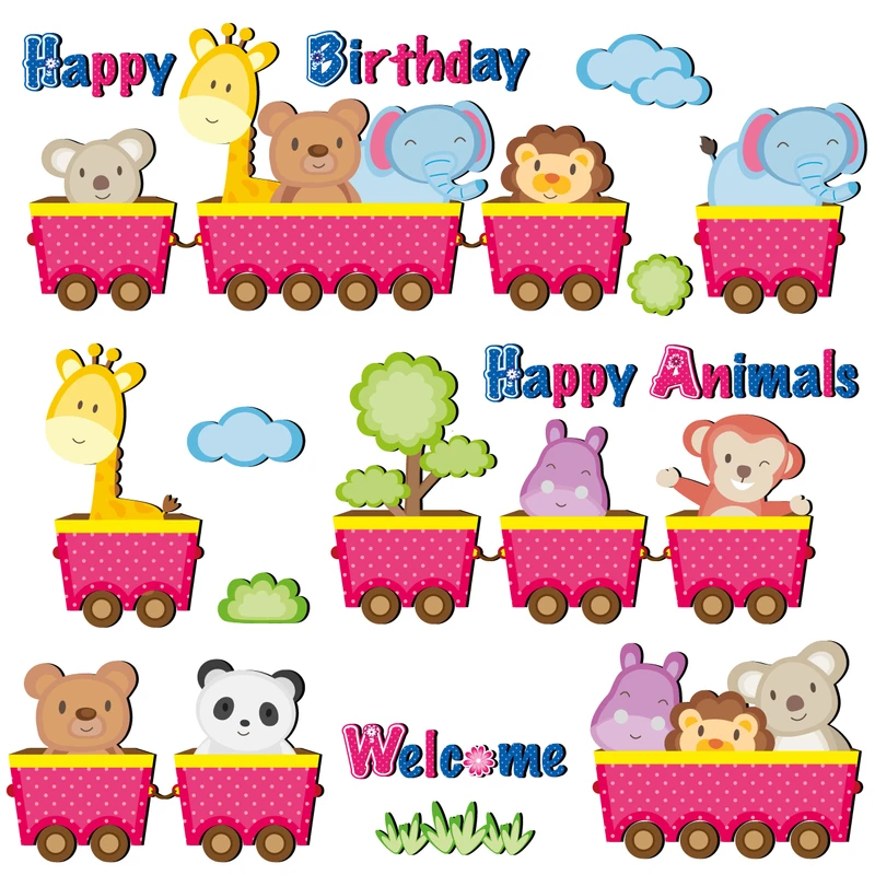 استیکر چوبی باروچین مدل Train