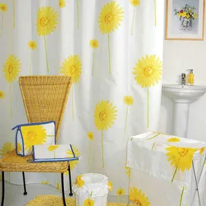 پرده حمام 240 × 200 رزین تاژ طرح گل های آفریقا