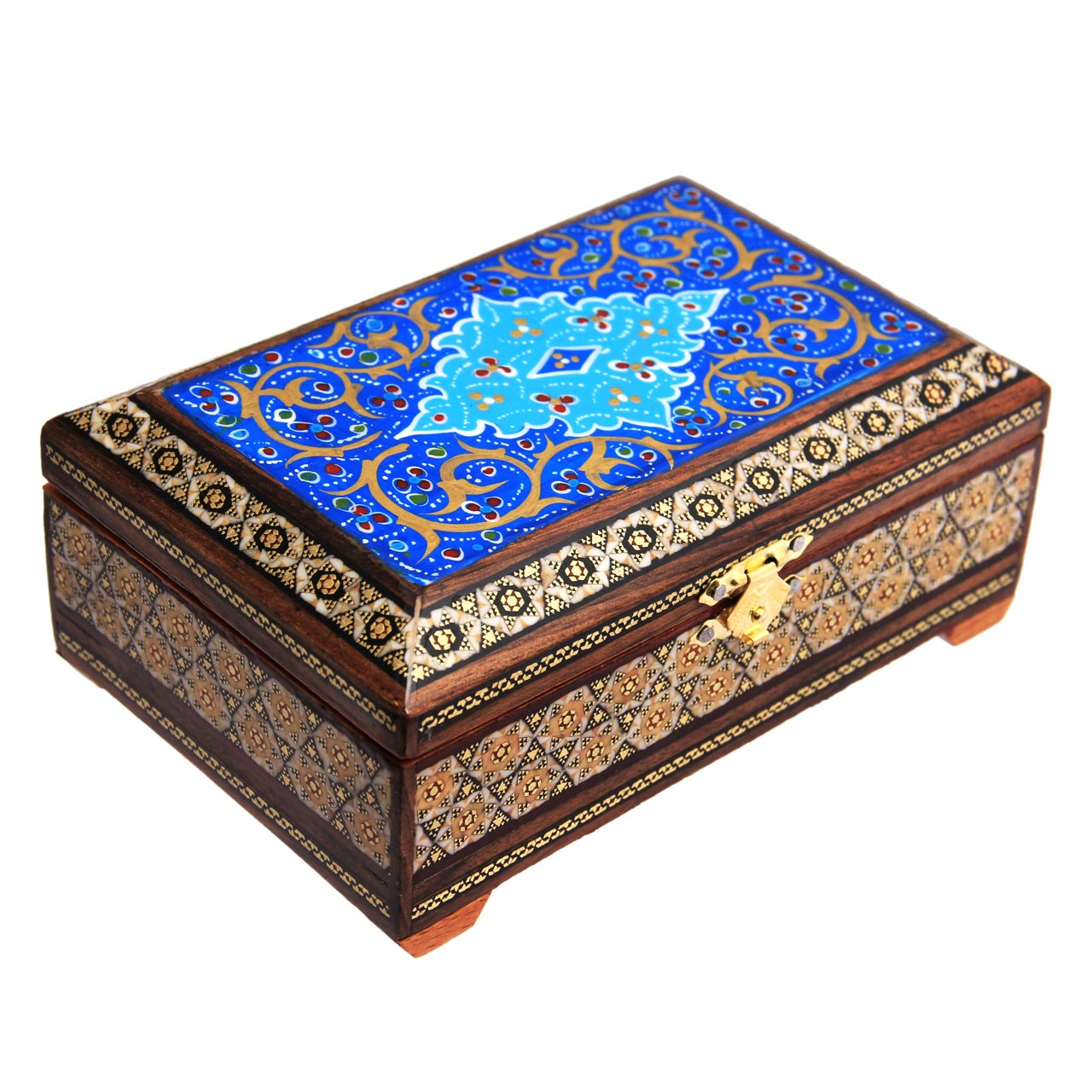 جعبه جواهرات خاتم کاری  کد dkh41