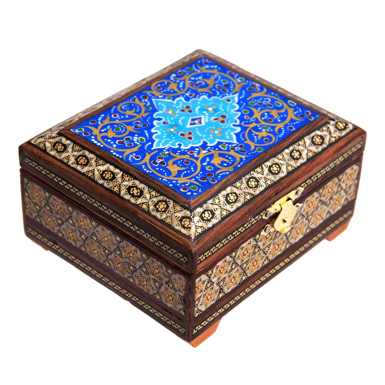 جعبه جواهرات خاتم کاری  کد dkh44