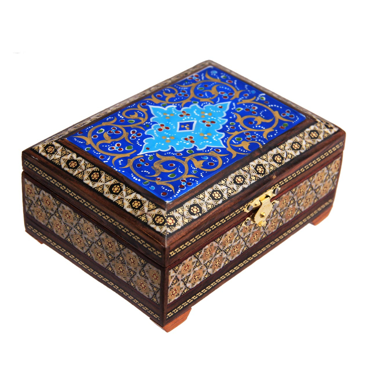 جعبه جواهرات خاتم کاری  کد dkh45