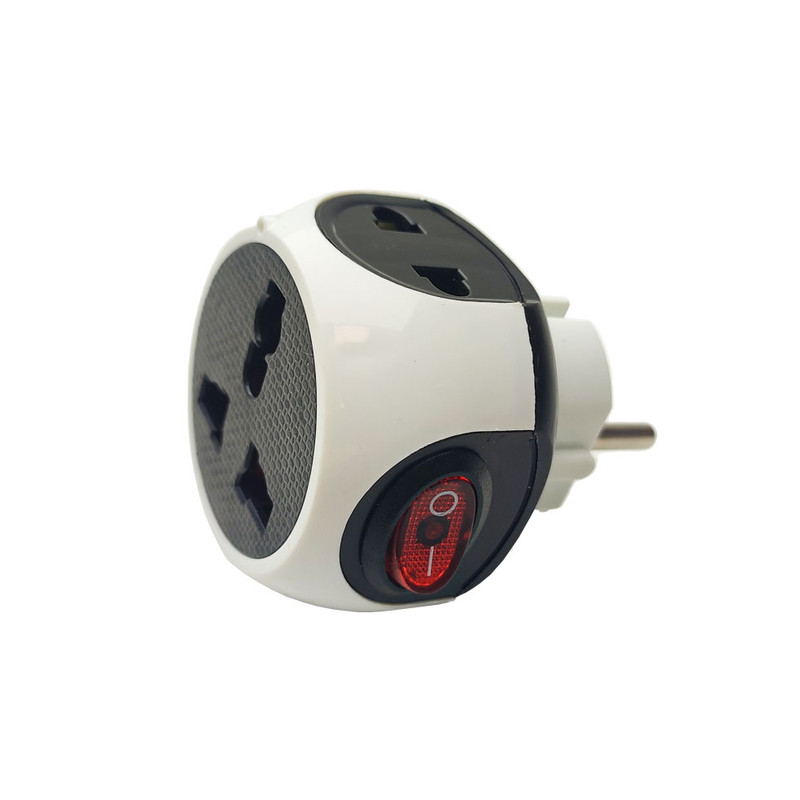 مبدل سه راهی برق مدل کلید دار مولتی کد 208 بسته 2 عددی
